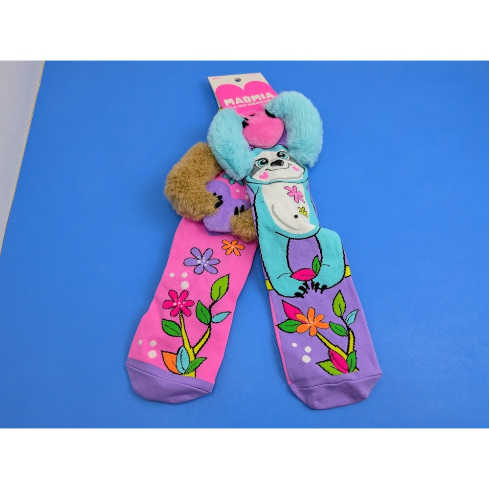 MadMia Toddler Sloth 3D Socks Age 3-5 Multicolor Tall #MM210-T